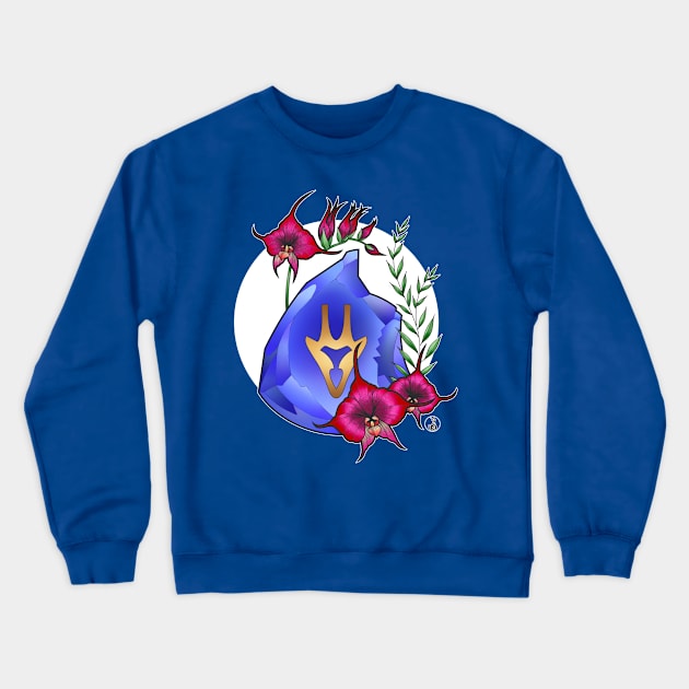 Dragoon from FF14 Job Crystal with Flowers T-Shirt Crewneck Sweatshirt by SamInJapan